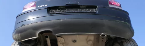 VW Polo 9N 9N3 Stoßstange Heckstoßstange hinten schwarz L041 (183243)