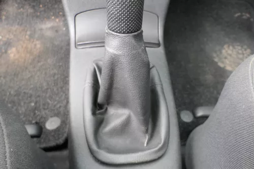 VW Lupo Polo 6N2 Schaltknauf Schaltsack Schaltung Schaltknüppel schwarz Leder (183304)