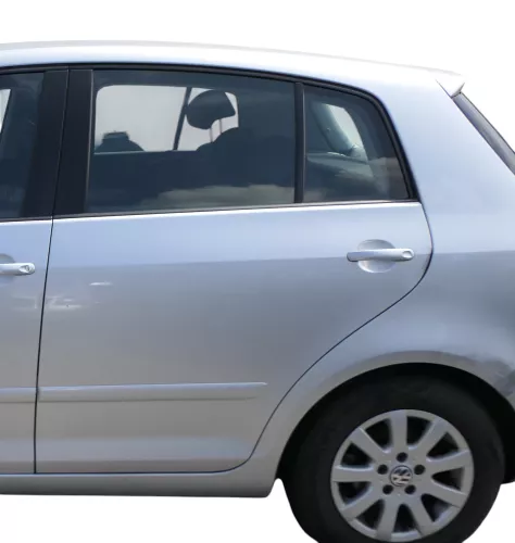 VW Golf Plus 5M Tür hinten links silber grau LA7W - mit Rahmen (183433)
