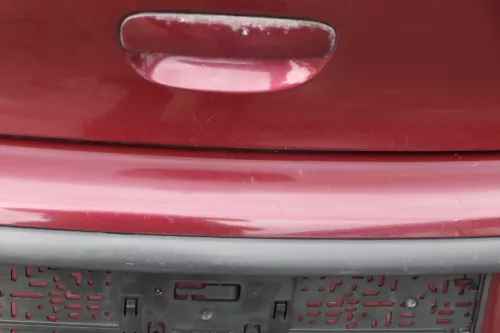 VW Polo 9N 9N3 Stoßstange Heckstoßstange hinten rot LC3R - Einparkhilfe PDC (183818)