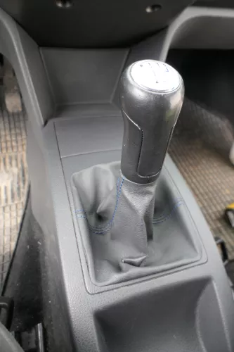 VW Polo 9N 9N3 Schaltknauf Schaltsack Schaltung 6Q1711113G Leder schwarz (183827)