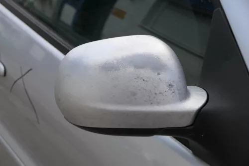 VW Polo 6N2 manueller Spiegel Außenspiegel rechts außen silber LA7W  + Glas