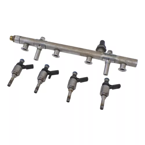4x A4 8K A5 Einspritzdüse Düse 06K906036 + Einspritzleiste Leiste 06K133317C