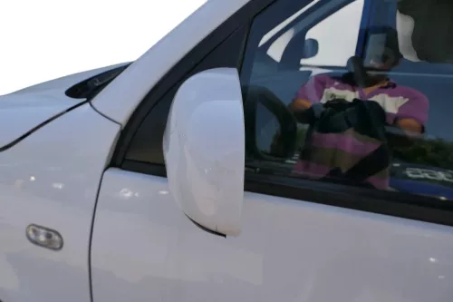 VW Lupo Arosa elektrischer Spiegel Außenspiegel links weiß LB9A (184166)