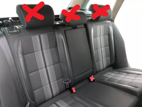 Golf 6 5K Kombi Sitze hinten Rückbank Rücksitzbank 3 Punkt Gurt Lehne OHNE-Kopfs (184245)