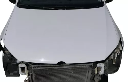 VW Polo 6R 6C Motorhaube Klappe vorn vorne weiß LB9A  - DELLE Knick Bilder!
