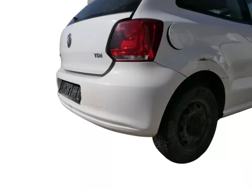 VW Polo 6R Stoßstange Heckstoßstange hinten weiß LB9A   -  MÄNGEL  BILDER ! (184501)