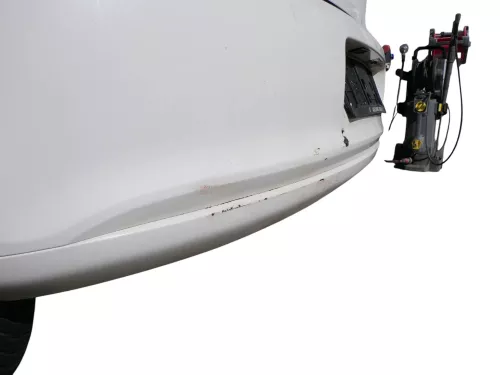 VW Polo 6R Stoßstange Heckstoßstange hinten weiß LB9A   -  MÄNGEL  BILDER ! (184501)