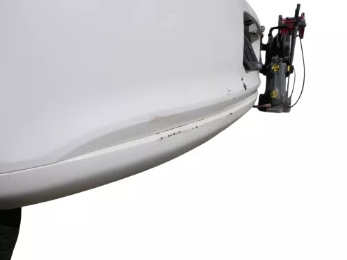VW Polo 6R Stoßstange Heckstoßstange hinten weiß LB9A   -  MÄNGEL  BILDER ! (184501)
