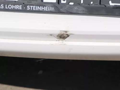 VW Polo 6R Stoßstange Heckstoßstange hinten weiß LB9A   -  MÄNGEL  BILDER ! (184501)