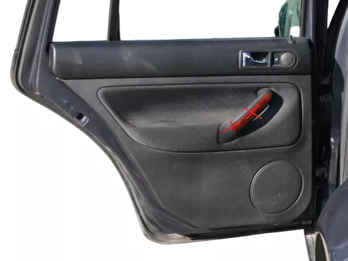 1x VW Golf 4 1J Kombi Türverkleidung Verkleidung Tür hinten links schwarz (184596)
