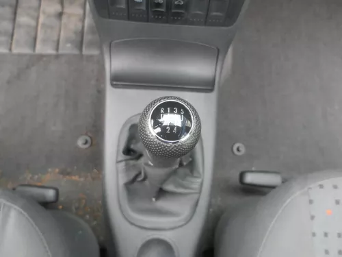 VW Lupo Polo 6N2 Schaltknauf Schaltsack Schaltung Schaltknüppel schwarz Leder (184663)