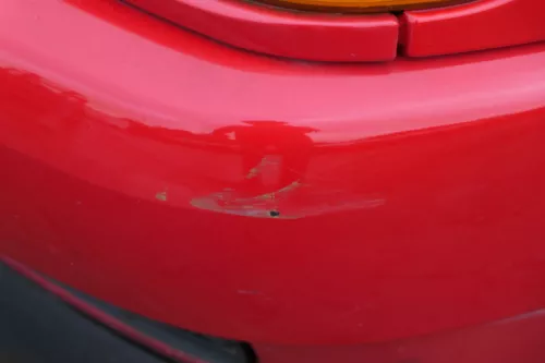 VW Polo 6N Stoßstange vorne 2-geteilte Frontstoßstange rot LP3G Stoßfänger (184675)