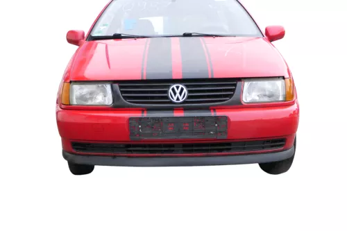 VW Polo 6N Stoßstange vorne 2-geteilte Frontstoßstange rot LP3G Stoßfänger (184675)