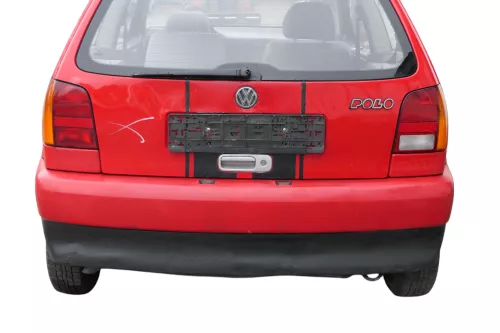 Polo 6N Stoßstange hinten 2-geteilte Heckstoßstange rot LP3G schwarz Stoßfänger (184677)