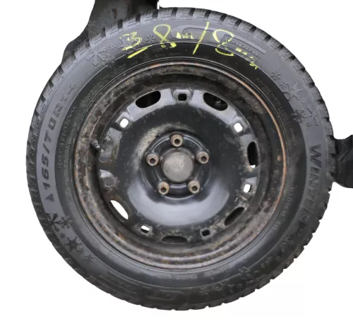 4x Skoda Fabia Felgen Reifen 165/70 R14 81T Winterreifen M&S 5jx14H2 ET35 6-8mm (184753)