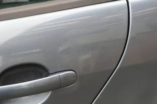 Fabia 6Y Combi Variant Kombi Tür hinten links grau LF7V - ohne Anbauteile (184799)