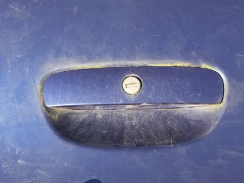 VW Polo 9N 9N3 Griff Heckkklappe Heckklappengriff blau LB5N Öffner