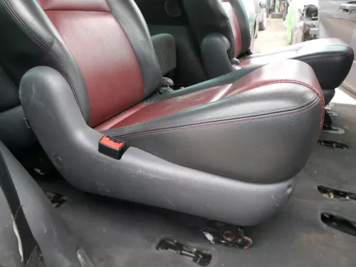 Sharan 7M Galaxy 1x Sitz hinten Rücksitz 6+7 Sitz rot Leder mitte/rechts/link ro (184941)