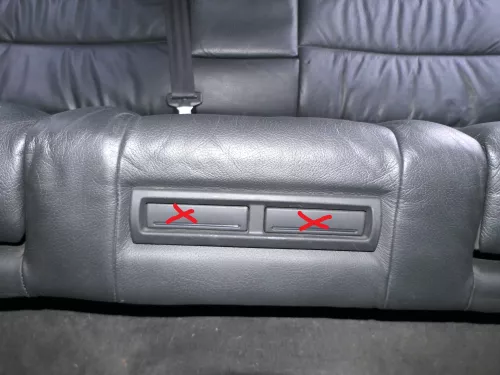 A6 4B Kombi Avant Rückbank Sitz Rücksitz Buffalino schwarz Leder Kindersitz  (184986)