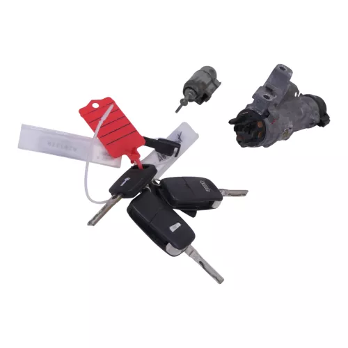 Audi A6 4B Zündschloß Schloß Heckschloß 3x Schlüssel 1x Türschloß Schloßsystem (184995)