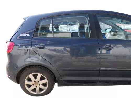 VW Golf Plus 5M 6 521 Türblatt Tür hinten rechts blau LC5F + Rahmen (185027)