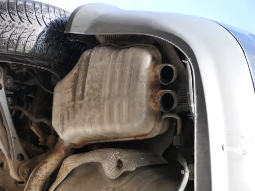 Audi A4 8E B6 Auspuff Endschalldämpfer Endtopf + Mittelschalldämpfer 1,9 TDI AWX (185153)
