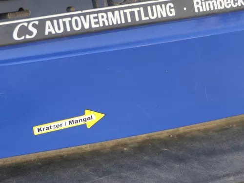 Golf 4 Bora Kombi Variant Heckklappe Klappe Scheibe hinten blau LA5C ohne Anbaut (185212)