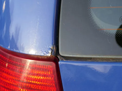 Golf 4 Bora Kombi Variant Heckklappe Klappe Scheibe hinten blau LA5C ohne Anbaut (185212)