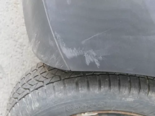 VW Fox 5Z Stoßstange hinten Stoßfänger schwarz matt unlackiert (185242)