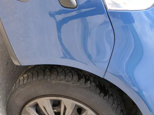 VW Polo 9N3 Stoßstange vorne Frontstoßstange Stoßfänger blau LA5K SWR (185280)