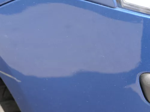 VW Polo 9N3 Stoßstange vorne Frontstoßstange Stoßfänger blau LA5K SWR (185280)