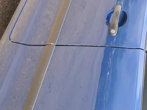 VW Polo 9N 9N3 Tür vorne links Fahrertür 2/3-Türer blau LA5K -ohne Anbauteile (185283)