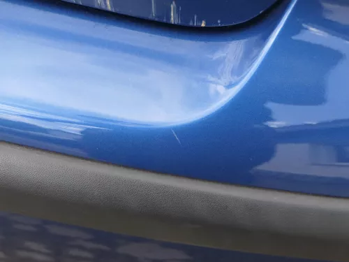 VW Polo 9N 9N3 Stoßstange Heckstoßstange hinten blau LA5K     PDC (185287)