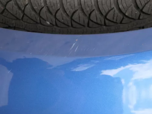 VW Polo 9N 9N3 Stoßstange Heckstoßstange hinten blau LA5K     PDC (185287)