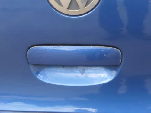 VW Polo 9N 9N3 Griff Heckkklappe Heckklappengriff blau LA5K ohne Schloß (185288)