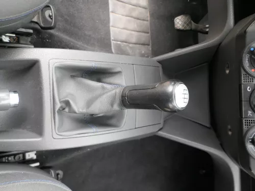 VW Polo 9N 9N3 Schaltknauf Schaltsack Schaltung 6Q1711113G Leder schwarz blaue (185292)
