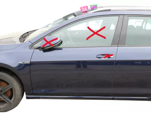 VW Golf 7 5G Tür vorne links Fahrertür 4/5-Türer blau LH5X -ohne Anbauteile (185448)
