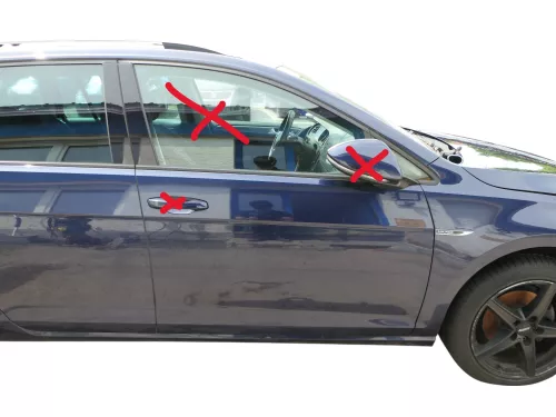 VW Golf 7 5G Tür vorne rechts Beifahrertür 4/5-Türer blau LH5X -ohne Anbauteile (185449)