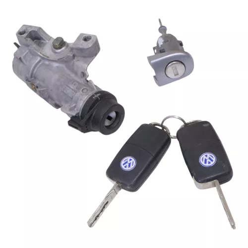 VW Polo 9N 9N3 Schloßsystem 1x Türschloß links 2 xSchlüssel Schloß Zündschloß (149781)