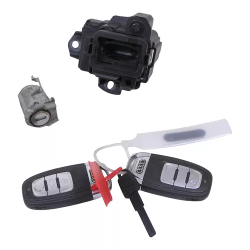 Audi A4 8K B8 Zündschloß Schloß Zündung 2 Schlüssel 8K0909131C + Türschloß links (149786)