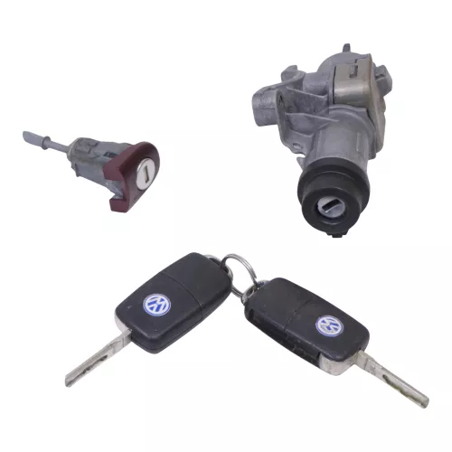 VW Polo 9N 9N3 Schloßsystem 1x Türschloss 2x FunkSchlüssel Schloß Zündschloß (149800)