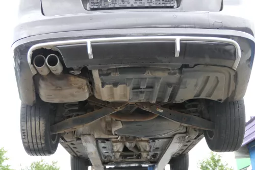 Passat 3C Kombi hinten Lippe Heckansatz Spoiler unten braun LC8Z  CSR-HA050 (181889)