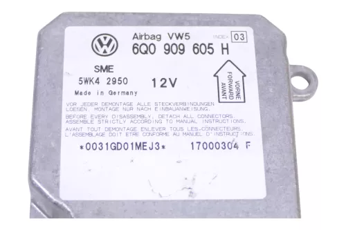 Skoda Fabia 6Y Steuergerät Airbag Airbagsteuergerät 6Q0909605H Index 03   008 (185669)