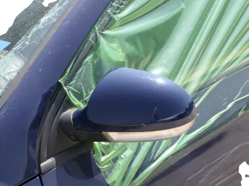VW Passat 3C elektrischer Spiegel Außenspiegel links mit Glas Blinke blau LA5E (186191)