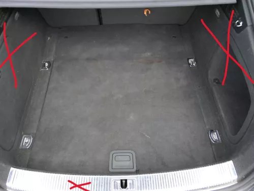 Audi A5 8T Sportback Verkleidung Teppich Kofferraum Kofferraumteppich
