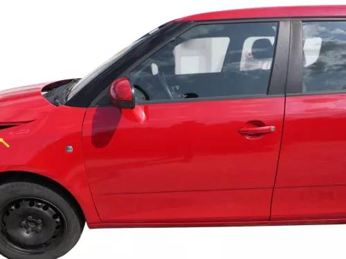 Fabia 5J Kombi + Limo Tür vorne links Fahrertür - rot LF3K -ohne Anbauteile (186437)