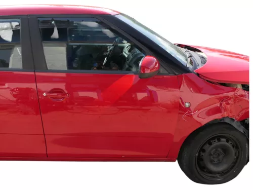 Fabia 5J Limousine Tür vorne rechts Beifahrertür rot LF3K - ohne Anbauteile (186440)