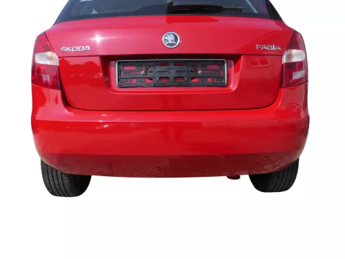 Fabia 5J Schrägheck Limousine Stoßstange hinten Heckstoßstange rot LF3K (186444)
