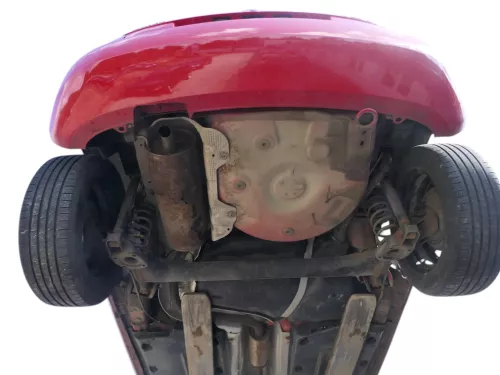Fabia 5J Schrägheck Limousine Stoßstange hinten Heckstoßstange rot LF3K (186444)